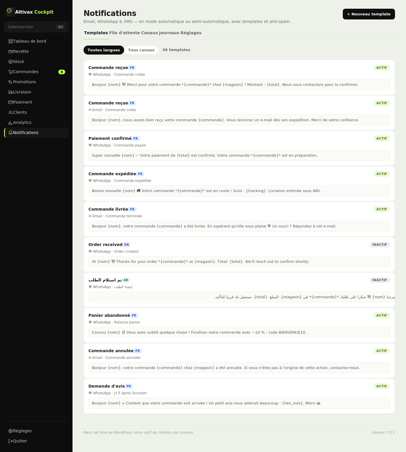 Module Notifications